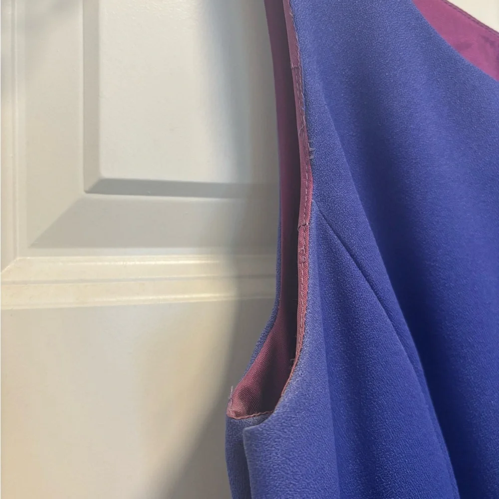 Vintage Blue Black Sleeveless Formal Maxi Gown Dress Size 10 - Picture 5 of 5